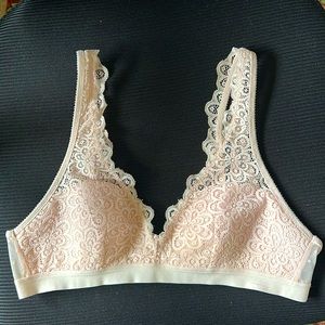 Aerie lacy bralette, light pink, like new!